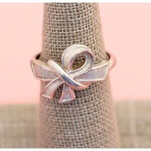 Vintage Silver Ribbon Ring | Size 6 1/2 | Avon | H25